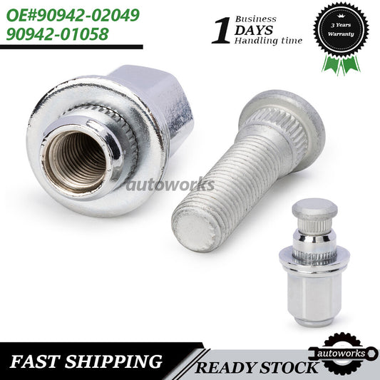 90942-02049 for Toyota for Corolla for Camry Tacoma for Lexus GX460 Wheel Lug Stud+Lug Nut