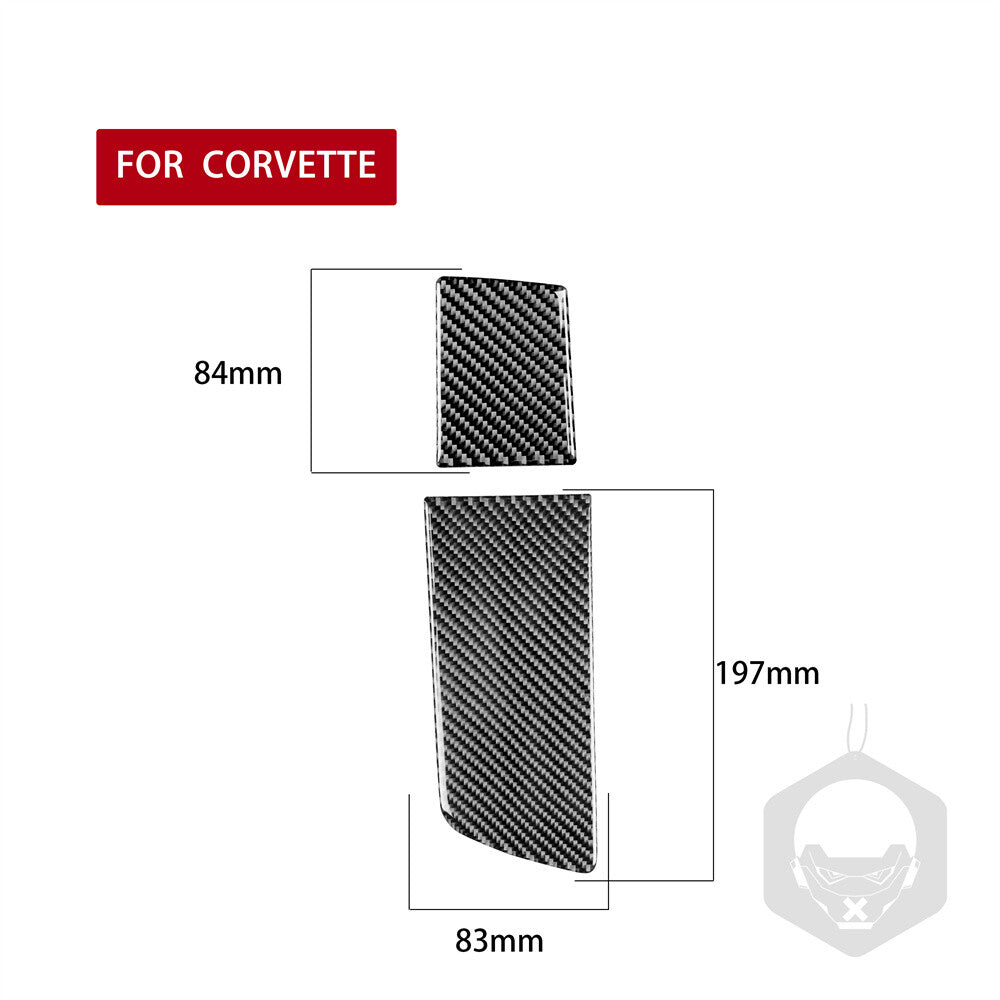 Soft Carbon Fiber Water Cup Holder Panel Cover for Chevrolet for Corvette C7 2014-19