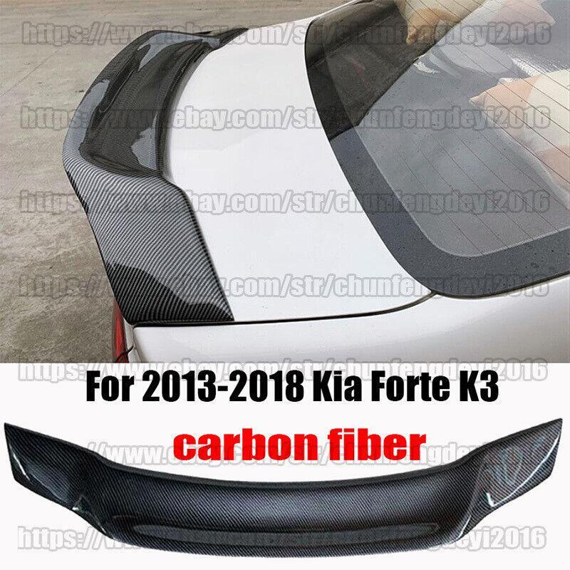 carbon fiber Car Rear Trunk Spoiler Wing R Style Bodykit For 13-18 for Kia Forte K3