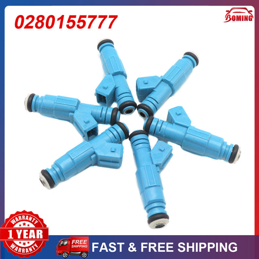 6PCS New Fuel Injector for Cadillac CTS 2003 2004 V6 3.2L Petrol Sedan 24406653