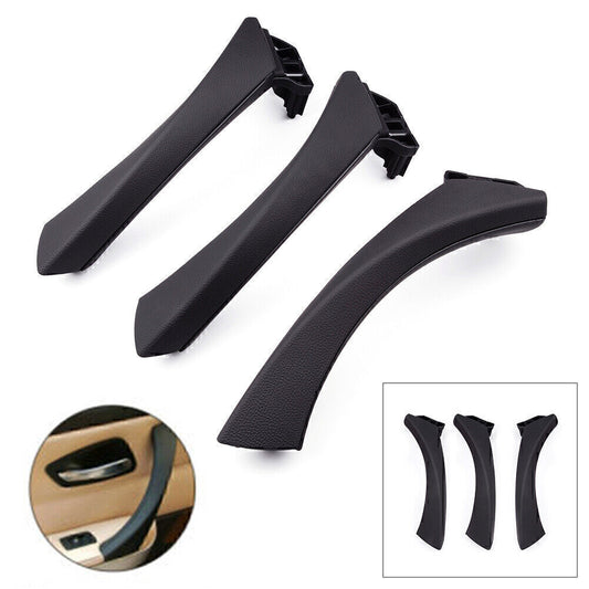 3x Car Door Panel Handle Pull Trim Cover Fit for BMW E90 3-Series Sedan Wagon Black