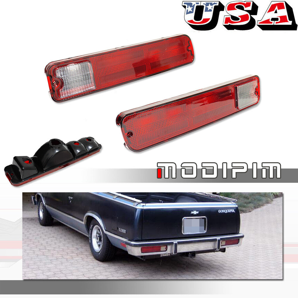 A pair of taillight housings fit 79-87 for Chevrolet El Camino Malibu for GMC Caballero