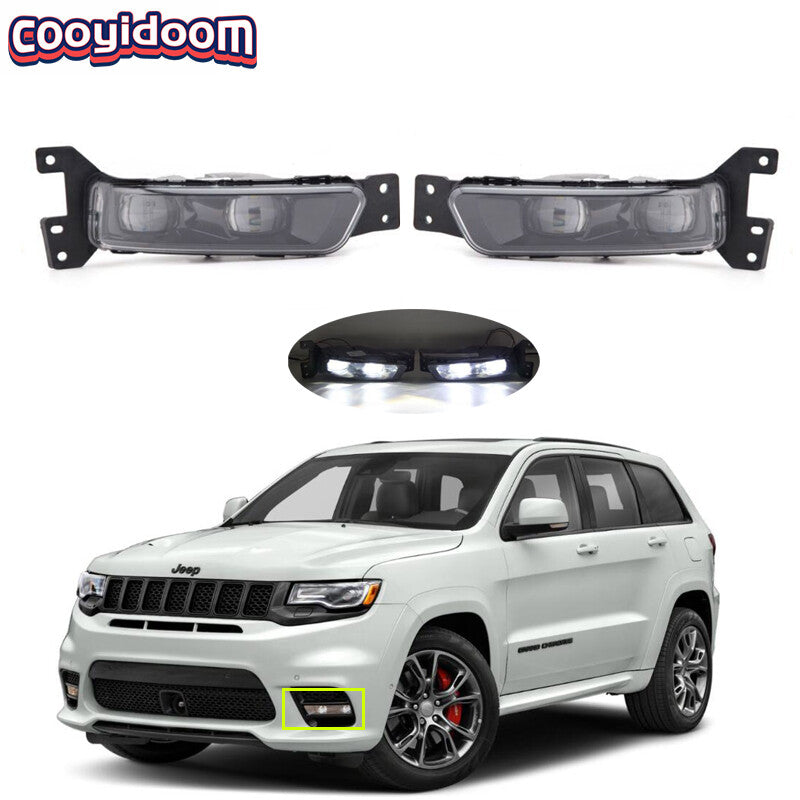 LED front fog lights and daytime driving lights suitable for Jeep Grand Cherokee 2017-22 LHRH