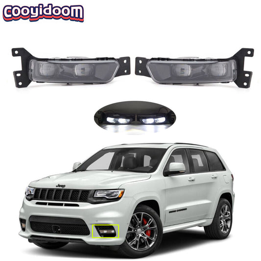 LED front fog lights and daytime driving lights suitable for Jeep Grand Cherokee 2017-22 LHRH