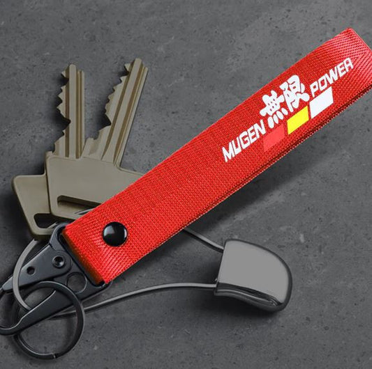 Car keychain metal key ring badge lanyard red Mugan suitable for Toyota