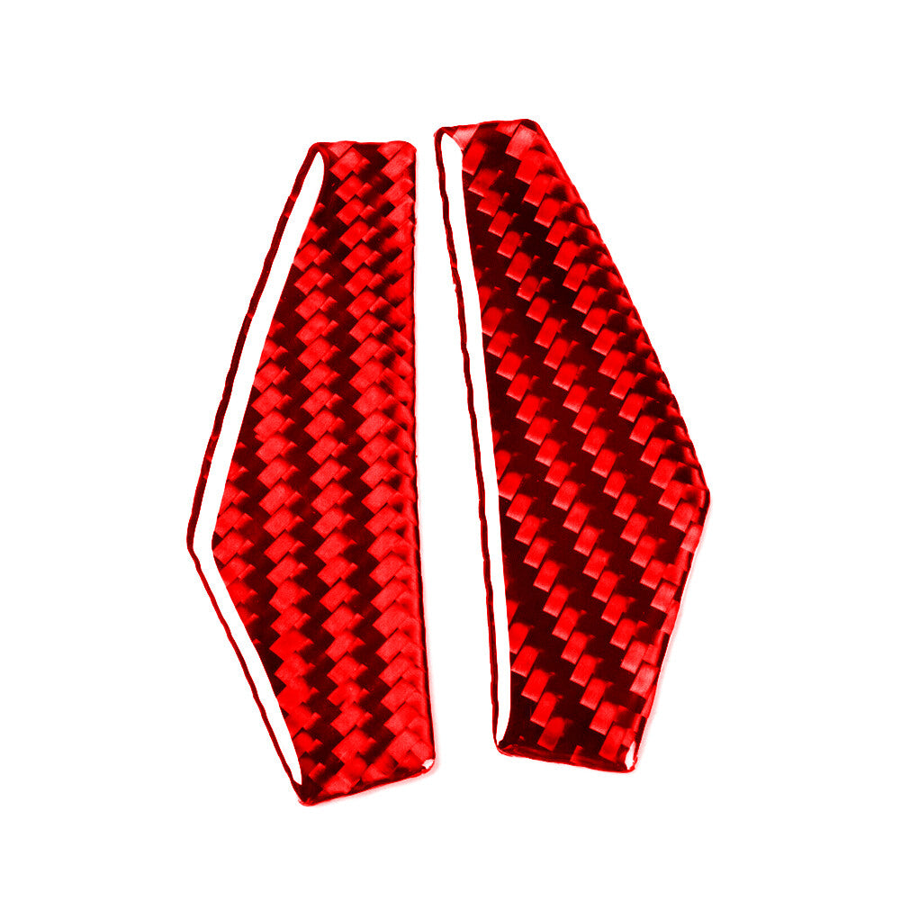 Red Carbon Fiber Both Side Dashboard Front Slot Decal for Tesla Model 3/Y 17-22