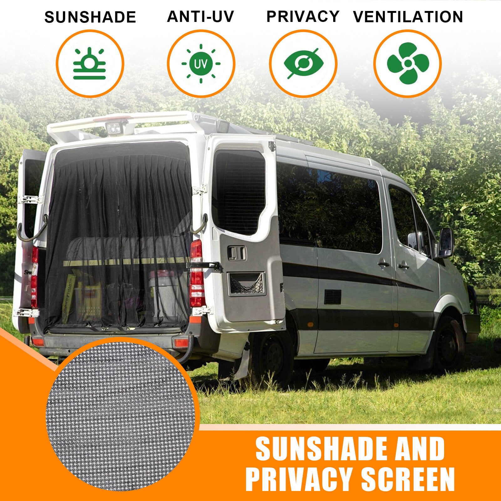 1x For Standard Roof Camper Van Bug Mesh Mosquito Net Screen Magnetic Fly Screen