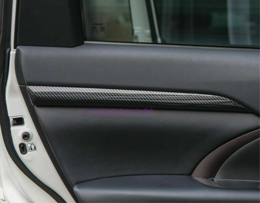 for Toyota Highlander 2014-19 Carbon Fiber Inner Door Armrest Stripe Cover Trim