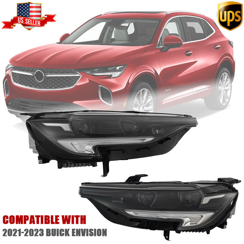 Headlight Assembly LED For 2021-2023 for Buick Envision Left Right Side Set