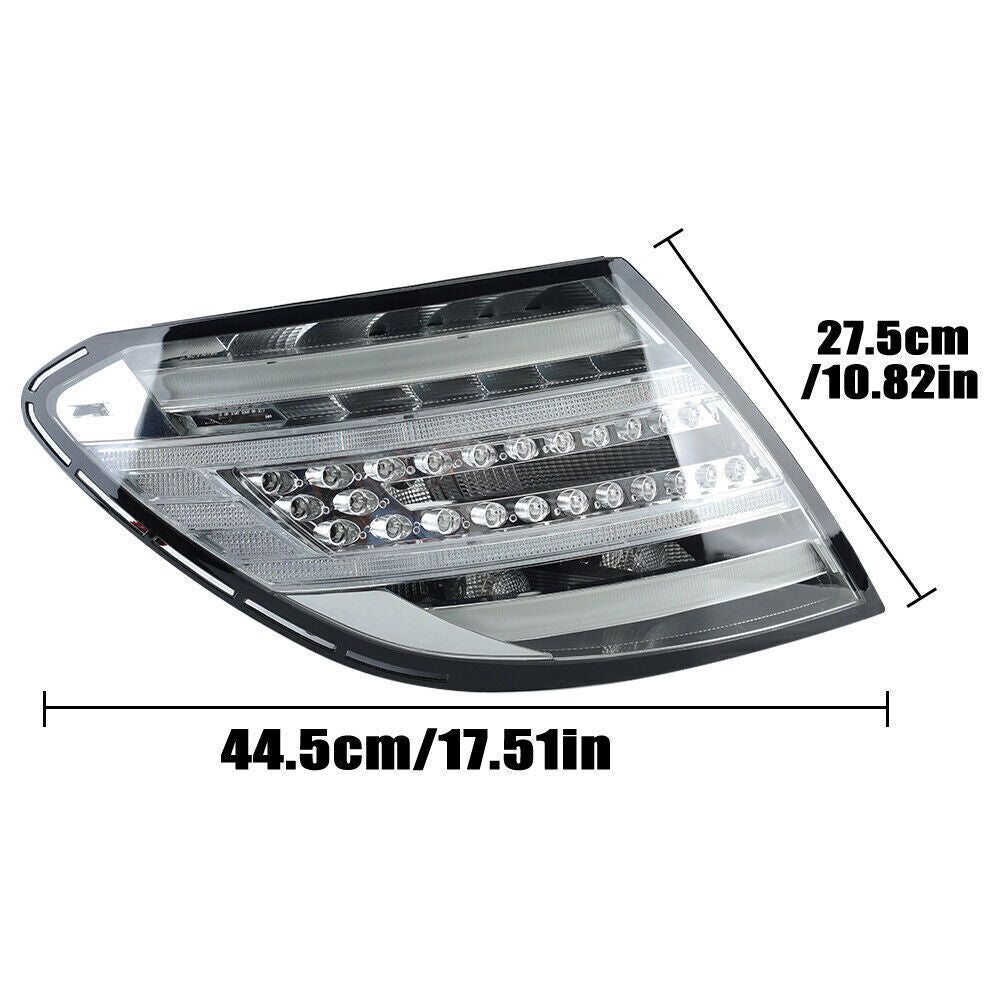 2Pcs Clear LED Tail Lights For 2011-2014 for Mercedes Benz Class C W204 Rear Lamps