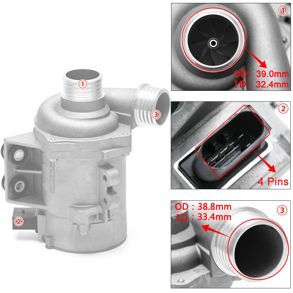 Water Pump W/Thermostat Bolt for BMW 128i 325i 328i 528i 530i X3 11517586925