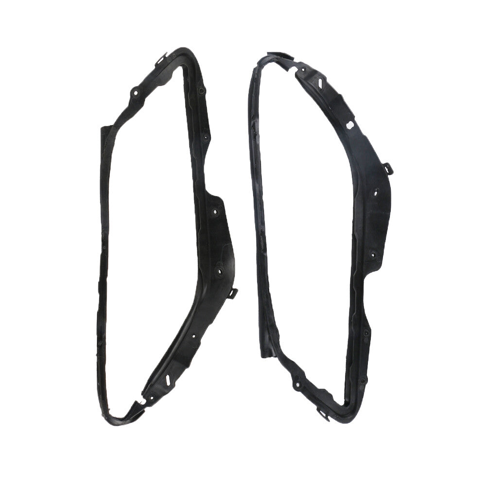 2Pcs Headlight Gasket Left Right Black Plastic For C-Class W204 2008-2011