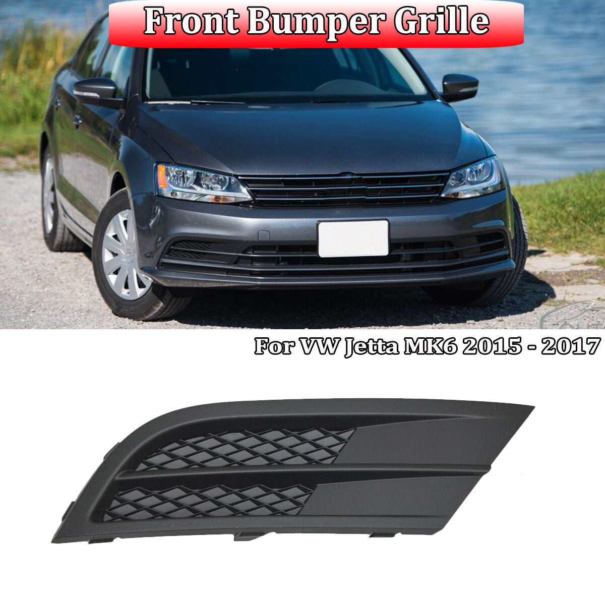LHD front bumper fog light cover grille on the right side applicable to 2015-2017 for Volkswagen for Jetta MK6
