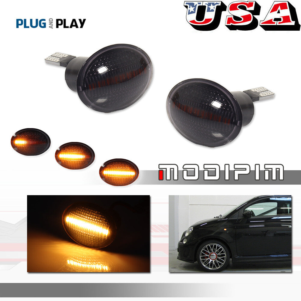 Sequential LED side marker flashing indicator lights applicable to 07-19 for Maserati Gran Turismo