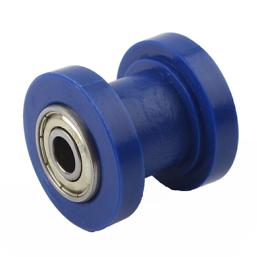 For Dirt Pit Bike Motorcycle 8mm Blue Chain Roller Slider Tensioner Guide Pulley