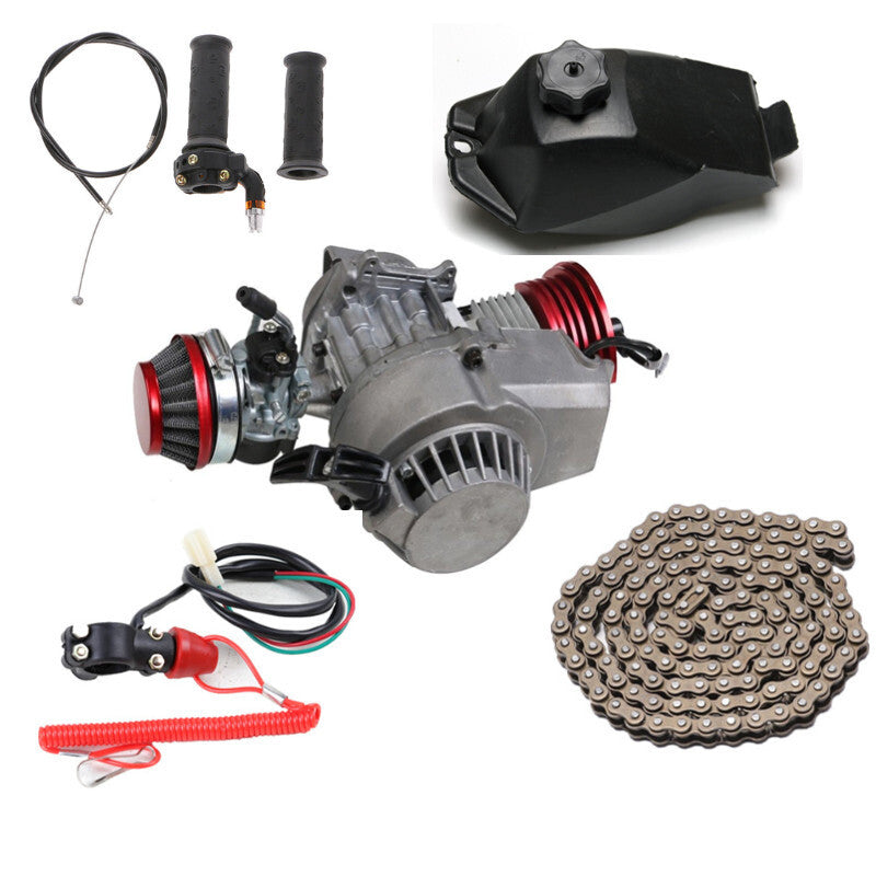 Racing 2 Stroke 49cc Engine Motor Kit for Scooters, for Mini Four-Pocket Bikes, and Go-Karts