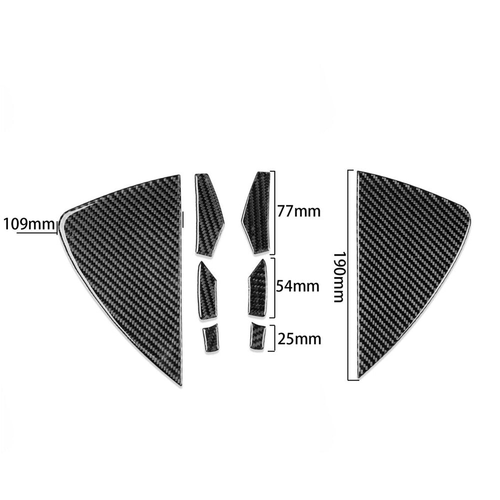 8x Carbon Fiber Both Side Dashboard Front Slot Decal for Tesla Model 3/Y 2017-22