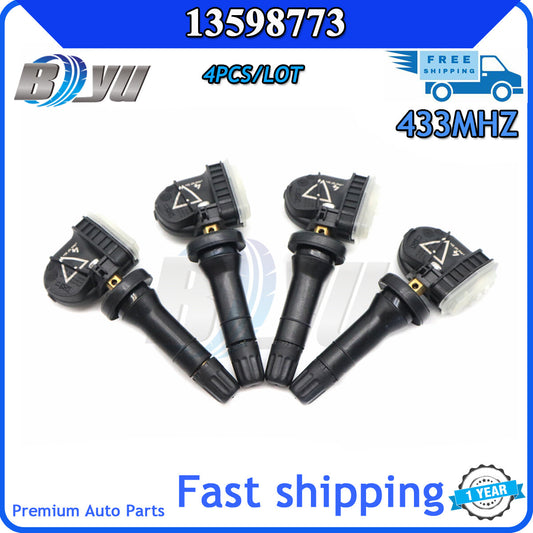 4pcs TPMS Tire Pressure Monitoring System 13598773 For GM for Buick for Chevy for GMC 433MHz