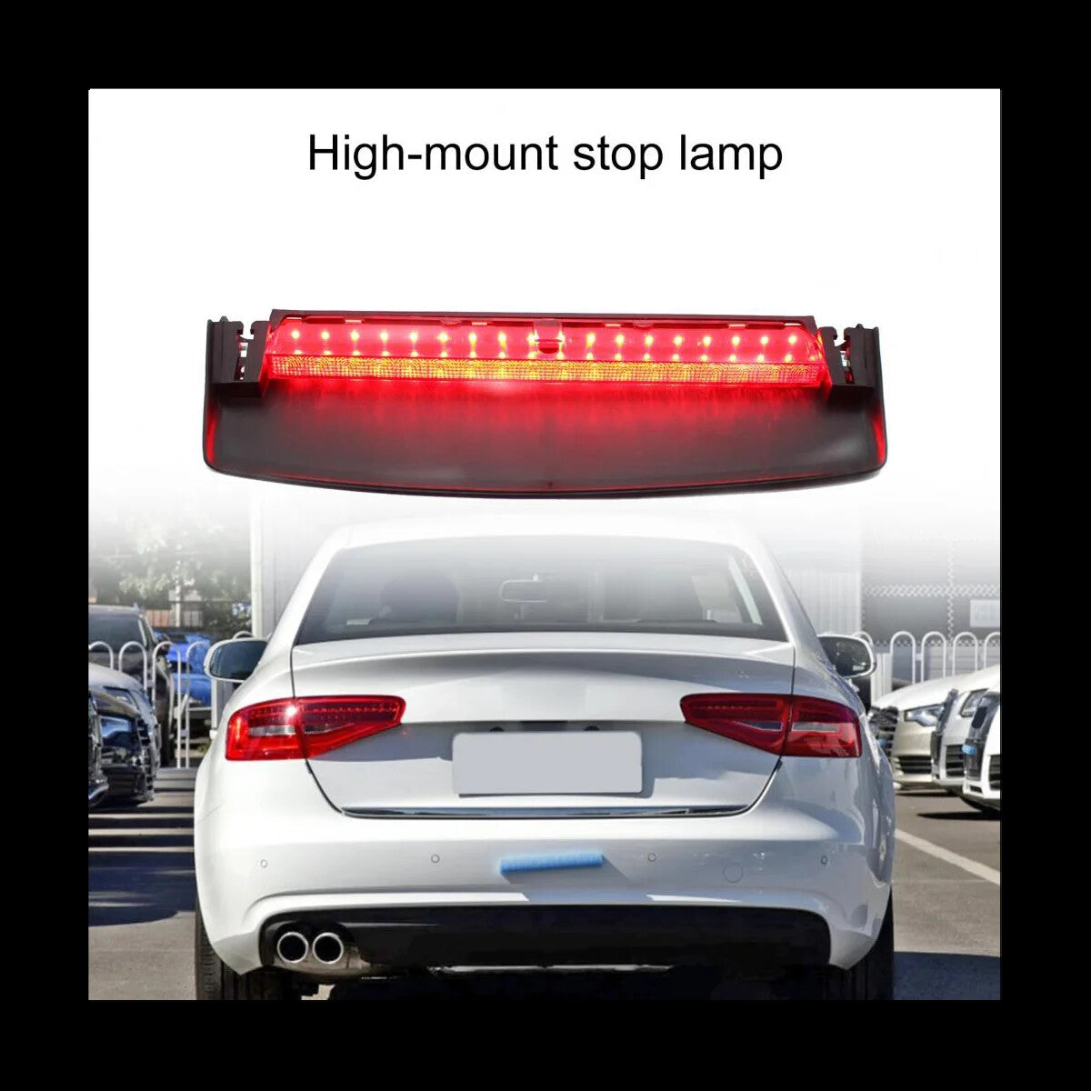 Black high center mount stop light third brake light 8K5945097 Applicable to for Audi for A4 S4 for A4