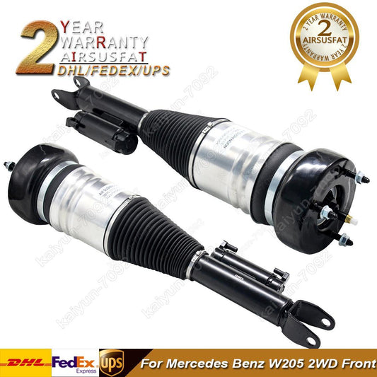 2x Front Air Suspension Shocks ADS for Mercedes Benz W205 C-Class 2WD 2013-2020