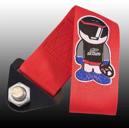 Car tow cover, trunk boot, bumper, tow hook, red, for Mugen General