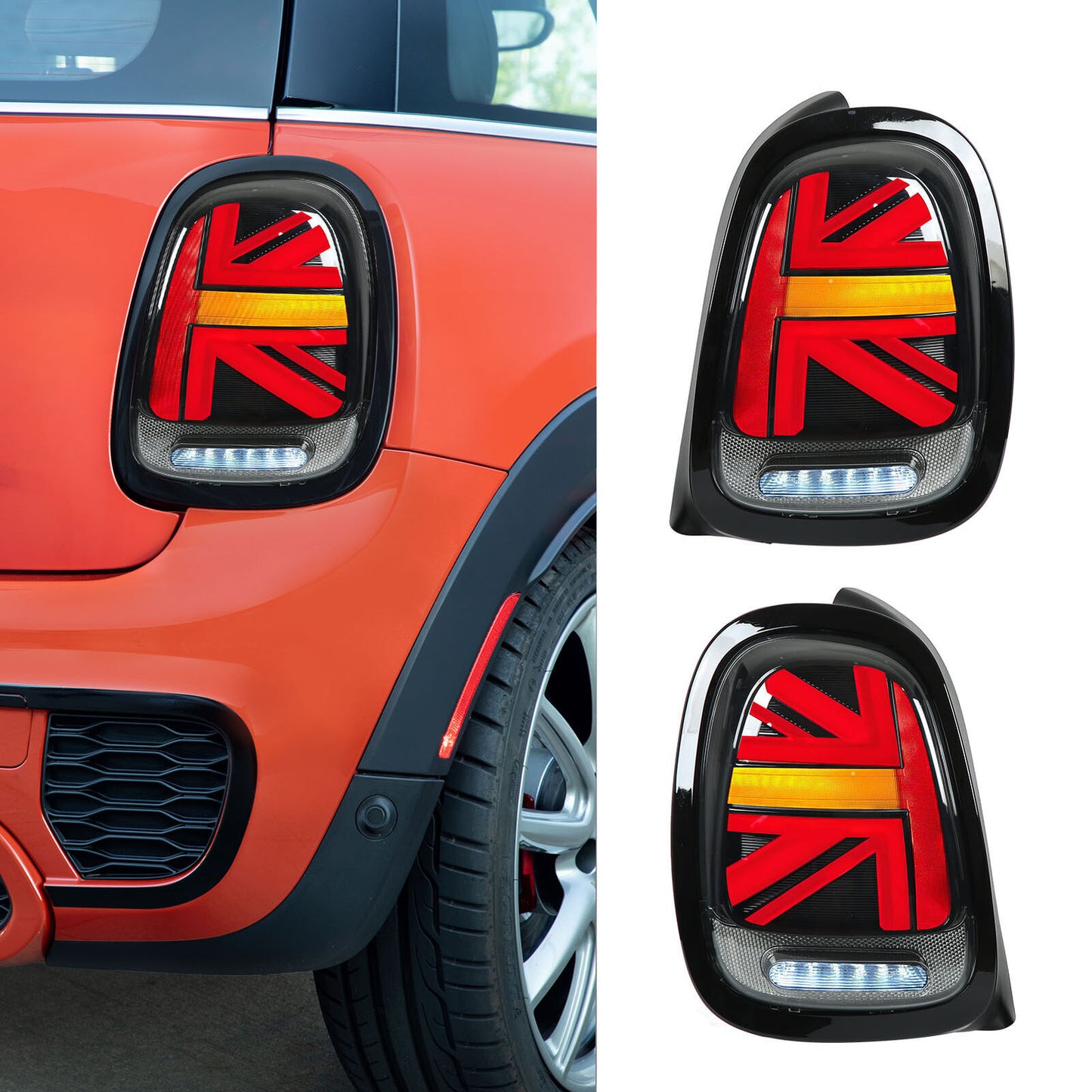 2PCS Smoked LED Rear Taillights for BMW for MINI Cooper F55 F56 F57 2014-2019