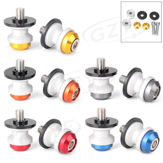 2pcs 10mm CNC Motorcycle Swingarm Sliders Spools Fit for kawasaki Z750 Z750 Z1000ly