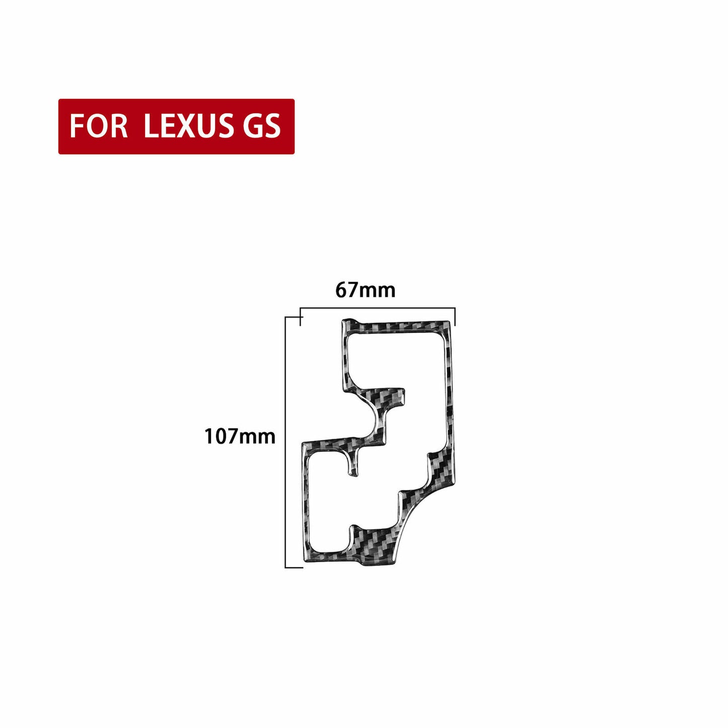 Carbon Fiber Interior Gear Shift Inner Cover Fit for Lexus GS 2006-2011