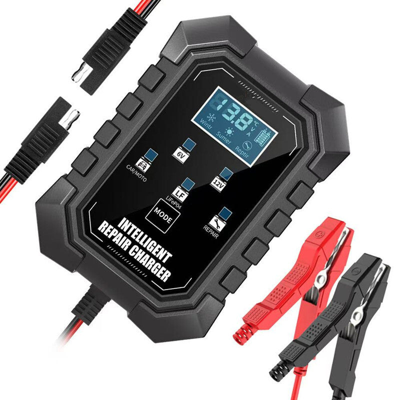 Motorcycle Pulse Repair LCD Display for Smart Lithium Lead-Acid Battery Charger Kit