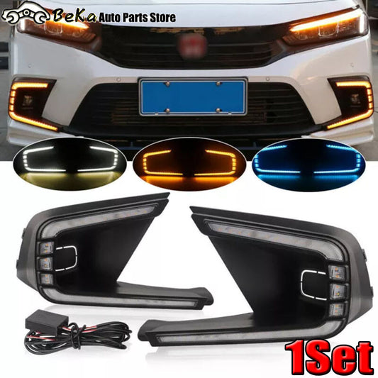 2-pack of LED fog lights, daytime running lights, and headlights (DRL) for 2022-2023 for Honda for Civic .