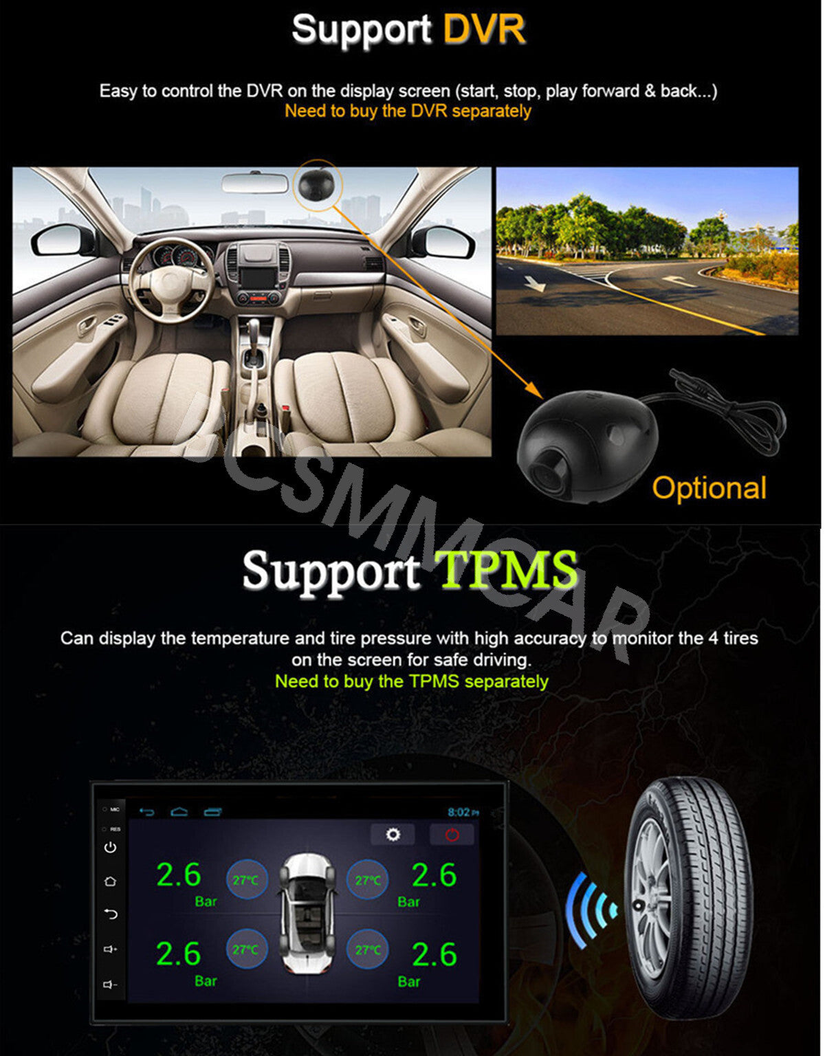 Douable 2 DIN Car Stereo Radio GPS Navigation Touch Screen Bluetooth MP5 Player