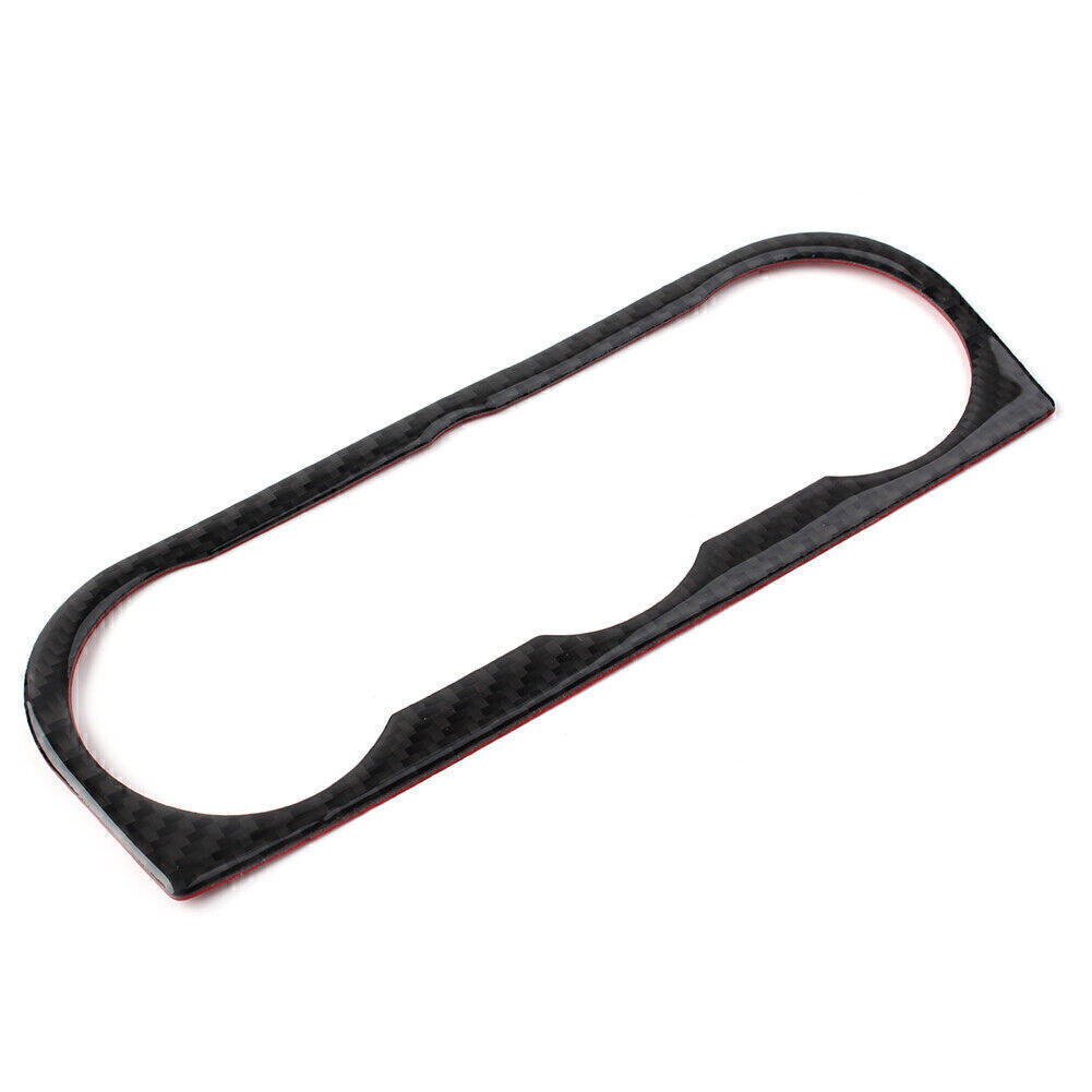Carbon fiber center console AC switch panel trim for 2013-2018 for Subaru Forester models.