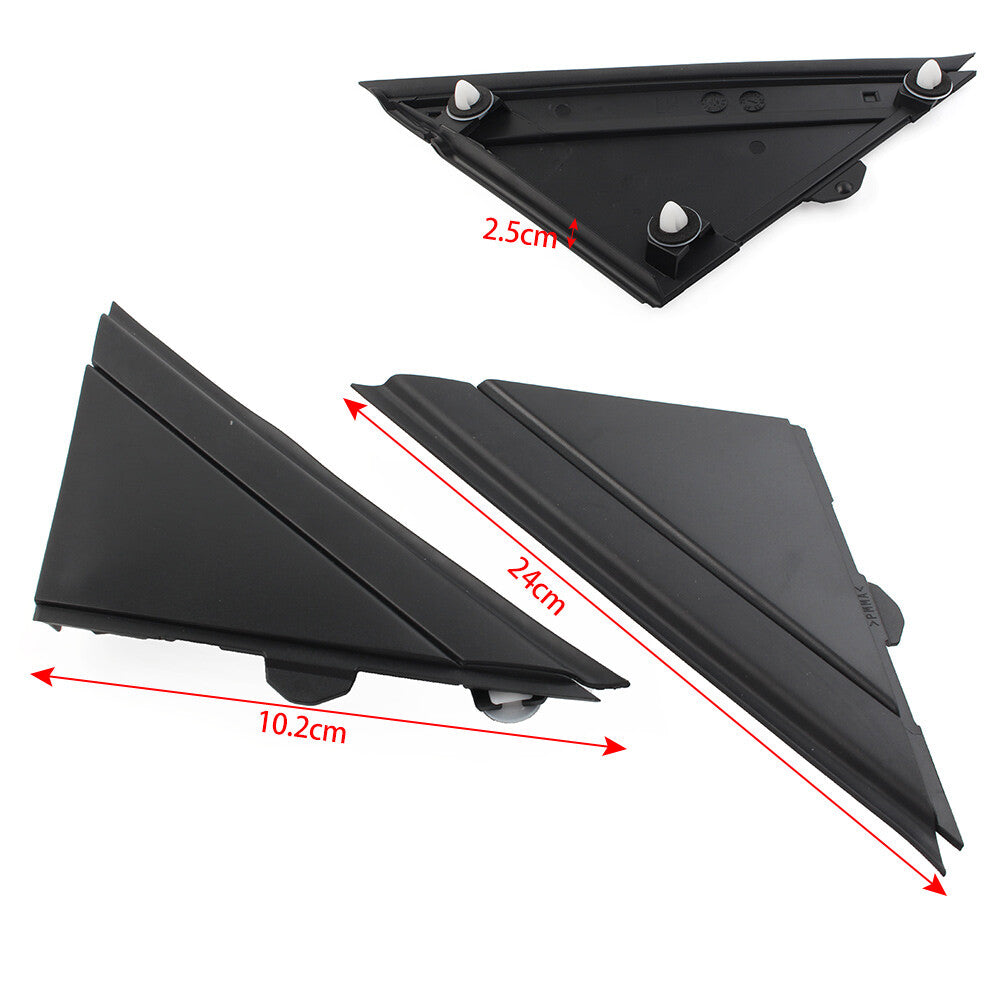 for Fiat 500 2012-2019 1SJ85KX7AA Matte Black Door Mirror Flag Cover Molding