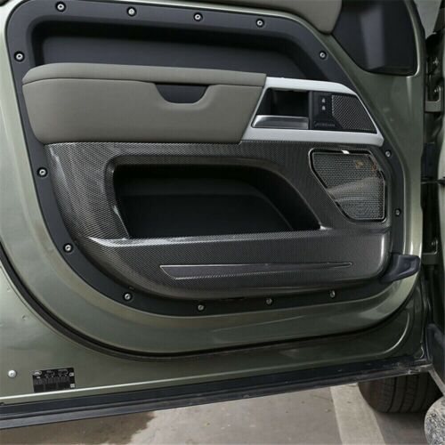 2PC Carbon Fiber Inner Door for Land Rover for Defender 90 2020-2023 Anti-Kick Panel