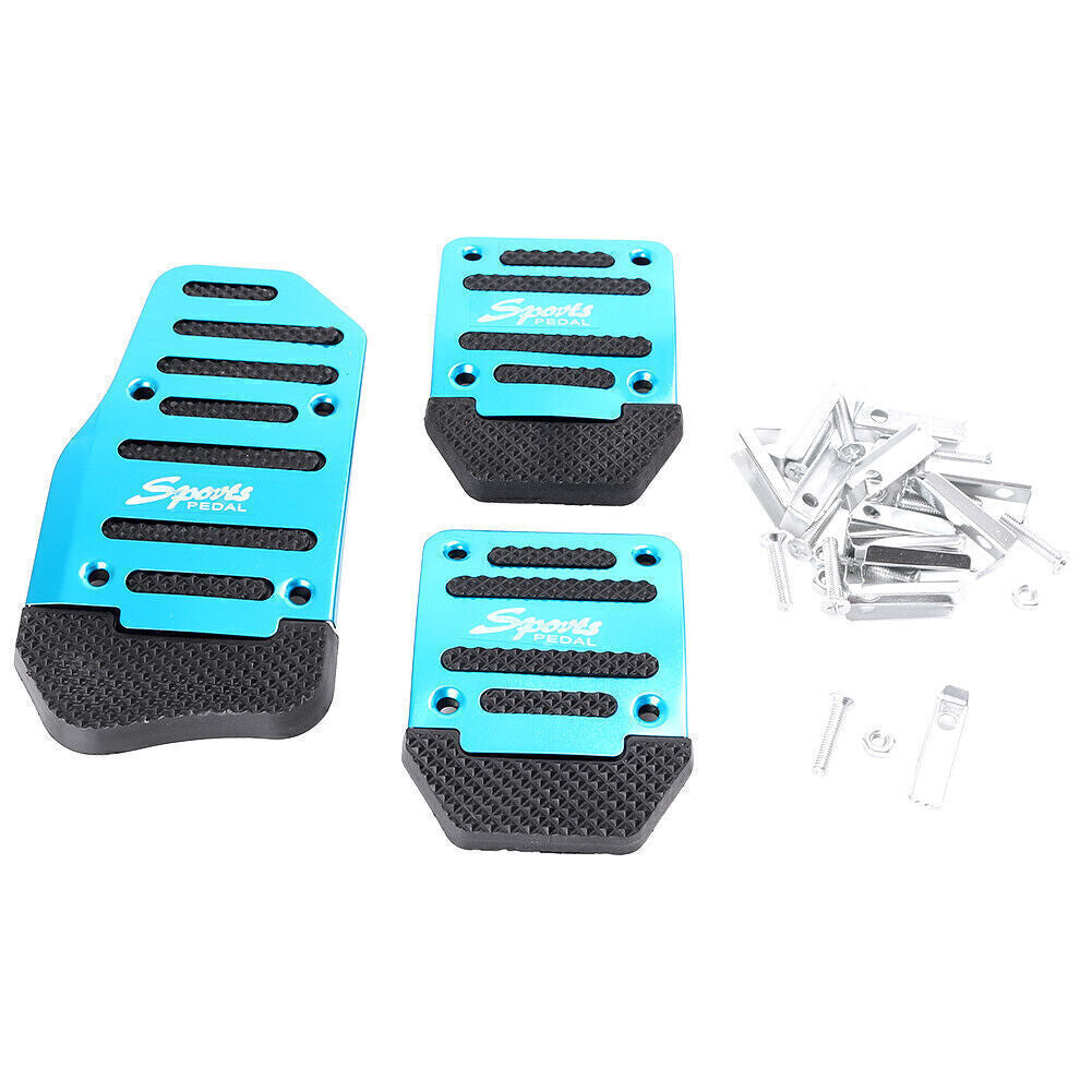 For Manual Cars Sport Pedals Blue Unversal Car Brake Clutch Throttle Foot pedal