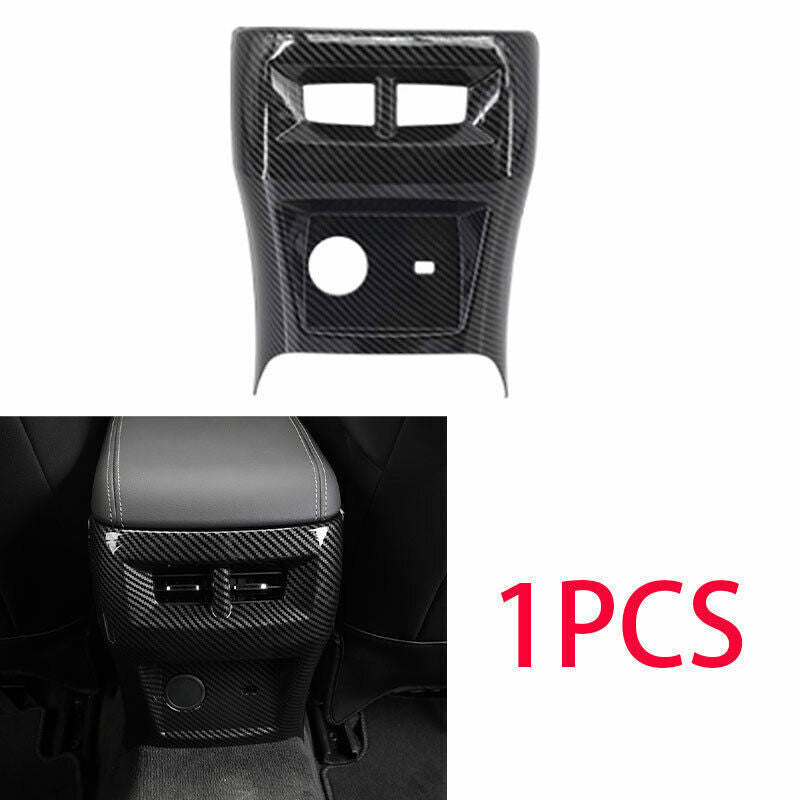 1PCS Rear Air Outlet Vent Panel Cover Trim Carbon Fiber for Cadillac CT5 20-2024