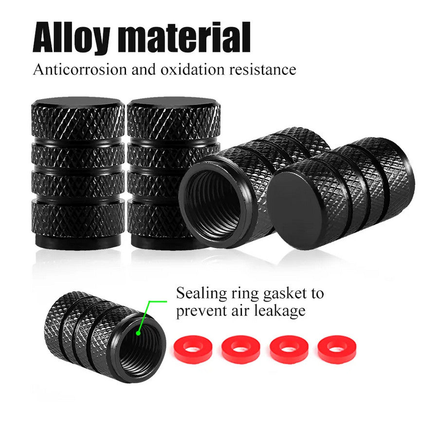 4-piece car tire valve cover rod air dust cover dustproof black rocket for Mercedes-Benz