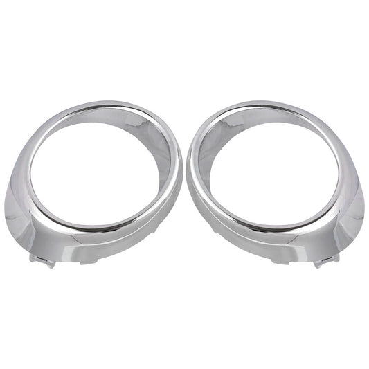Pair Front Bumper Fog Light Bezel Trim Chrome For Q70 G25 G37 M37 M56 2010-2014