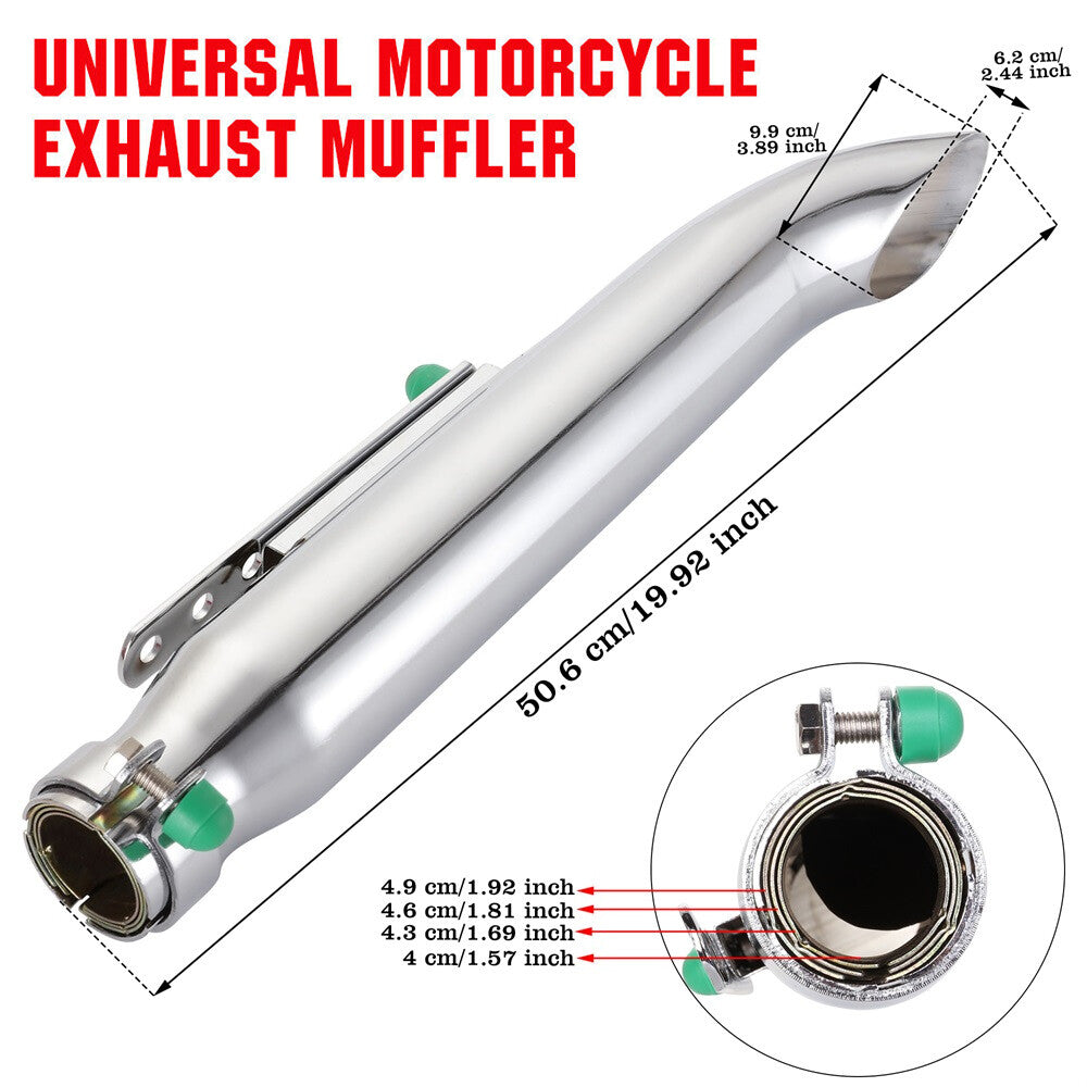 20 Universal New Motorcycle Exhaust Pipe Silencer Muffler for Harley Cafe Racer