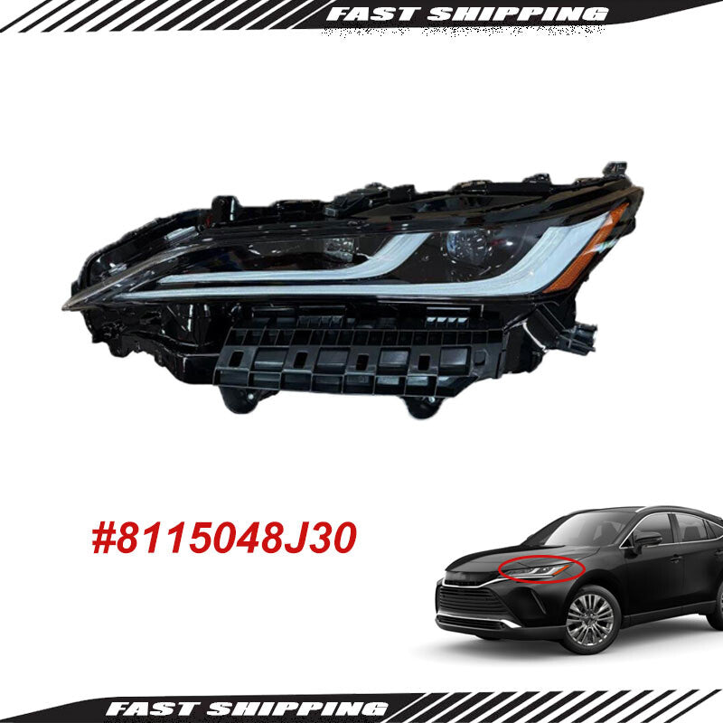 Left driver's side headlight assembly 8115048J30, suitable for Toyota Venza 2021 - 2024.