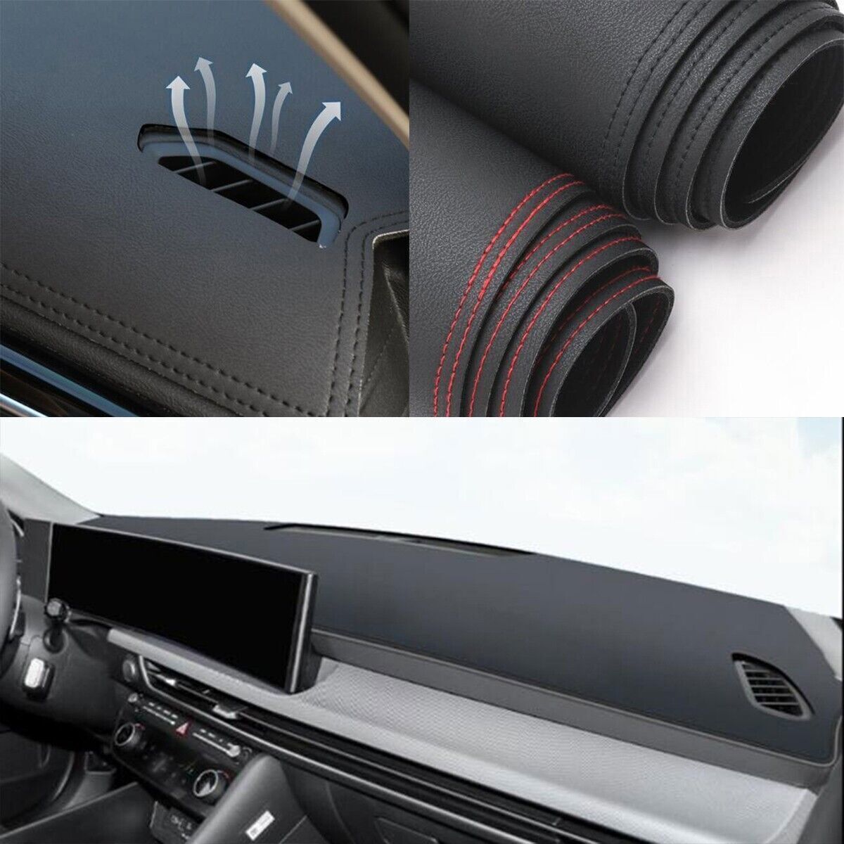 1X PU leather Dashboard Dash Mat Non-slip DashMat Sun Shade for Honda CR-V 07-12