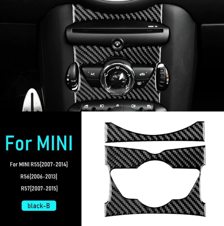 Car interior trim center control panel cover sticker for R55 R56 R57