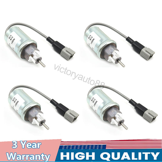 4-pack of 12V stop solenoid valves U85206452 suitable for Perkins 402D 403D 404D 404C 403C 185206452
