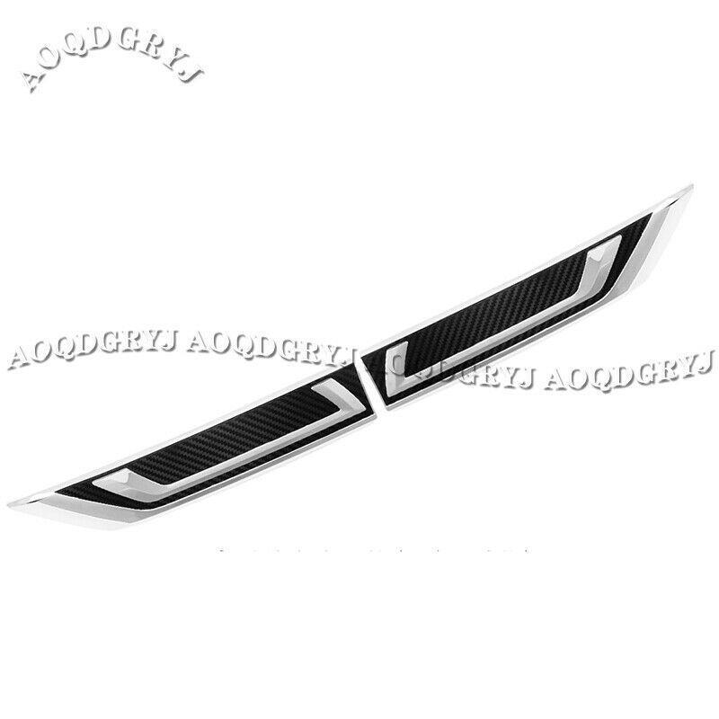 2ABS Chrome Front Bumper Grille Upper Moulding Cover for TOYOTA RAV4 2019-2023