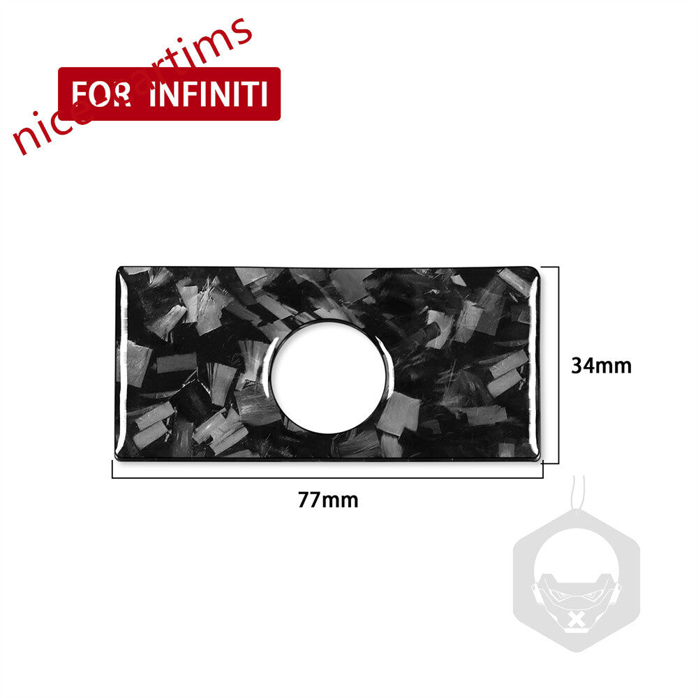Forged Carbon Copilot Storage Box Handle Trim for Infiniti G37 07-13 G35 G25 Q60