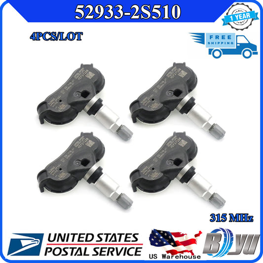 4 new Tire Pressure Sensors TPMS 52933-2S510 for Hyundai for Tucson for Kia Sportage USA