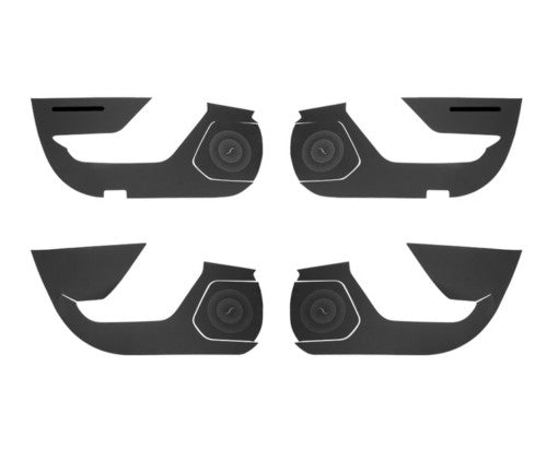 4P Carbon Fiber PU Door Anti-Kick Anti-Dirty Pad for Toyota Highlander 2020-2023