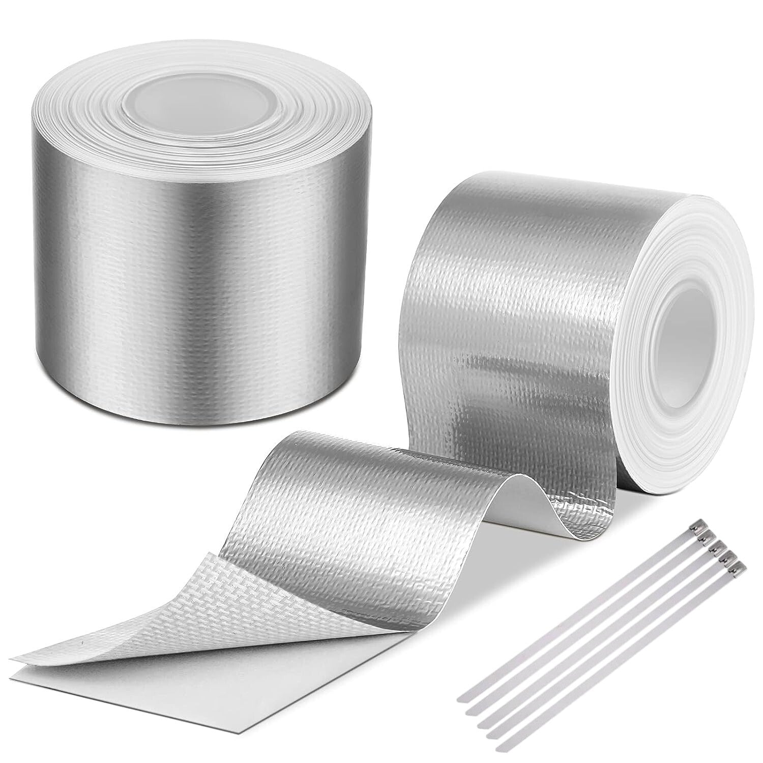 Silver 16-foot high-temperature insulated roll self-adhesive reflective packaging tape