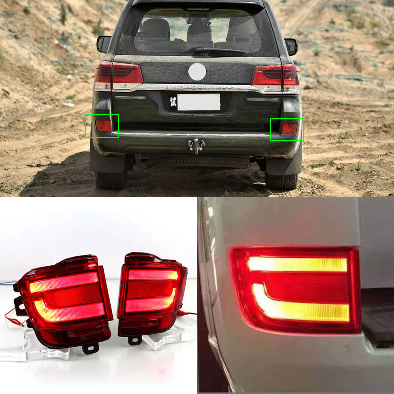 LED Rear Bumper Fog LightsBrake /Turn Light for Toyota for Land Cruiser LC200 16-21
