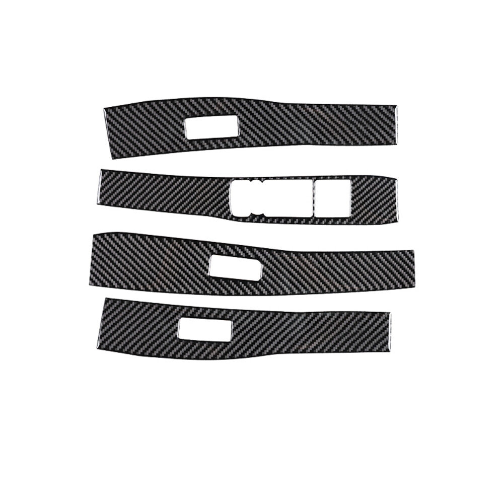 Carbon Fiber Window Lift Button Panel Trim Cover for Ford for Mustang Mach-E 2021-22